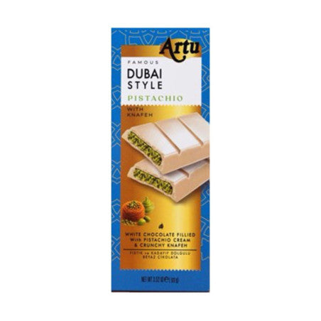 ARTU Dubai Chocolate – Chocolat Blanc Pistache, Tahini & Kadayif (200g)