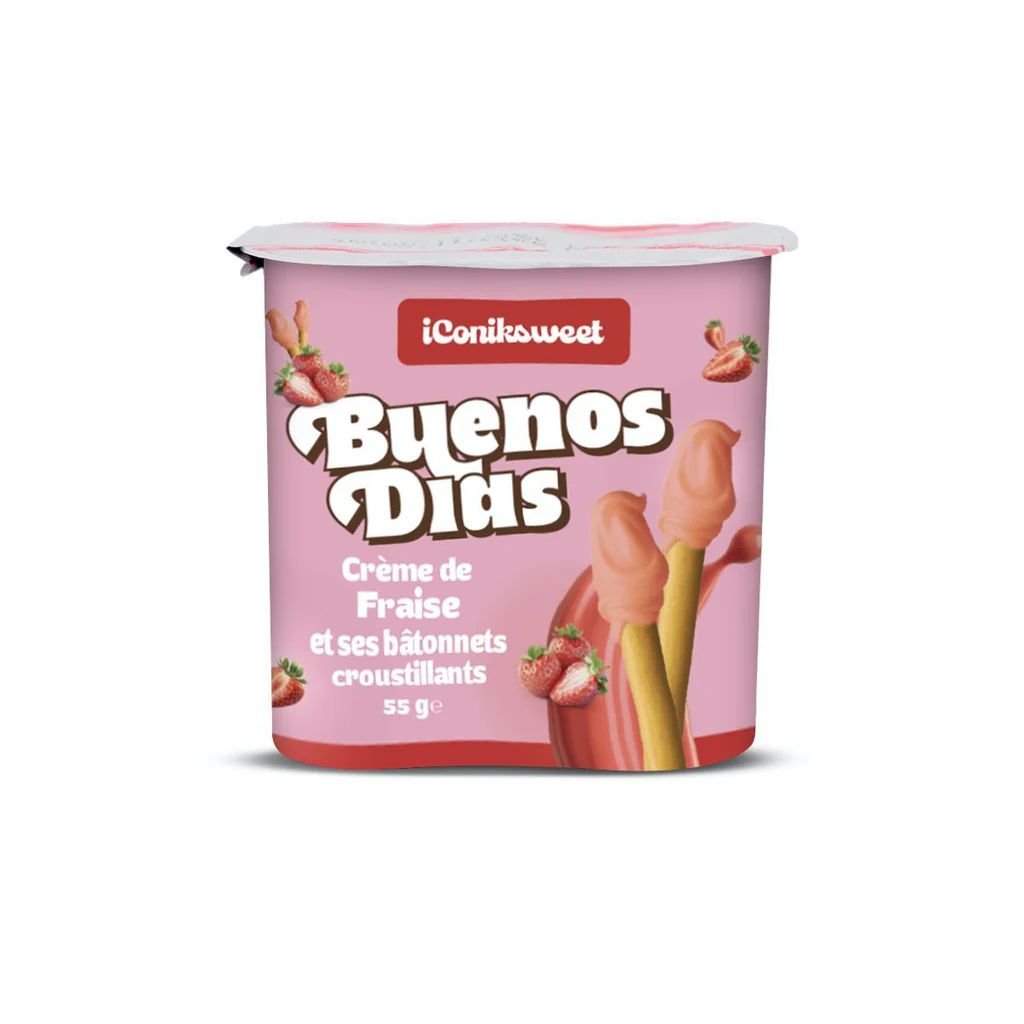 iConiksweet - Buenos Dias - Crème de fraise et ses bâtonnets croustillants